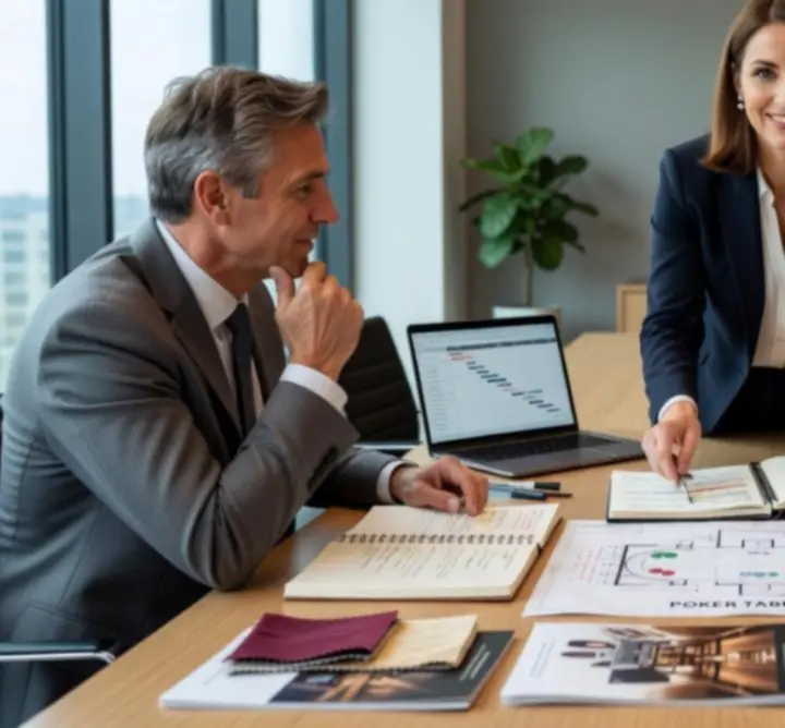 Consultation d'organisation d'événement autour d'une table