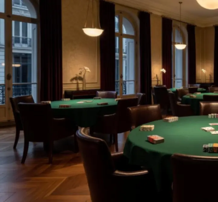 Ambiance chic et ludique lors d'un événement corporate avec tables de poker